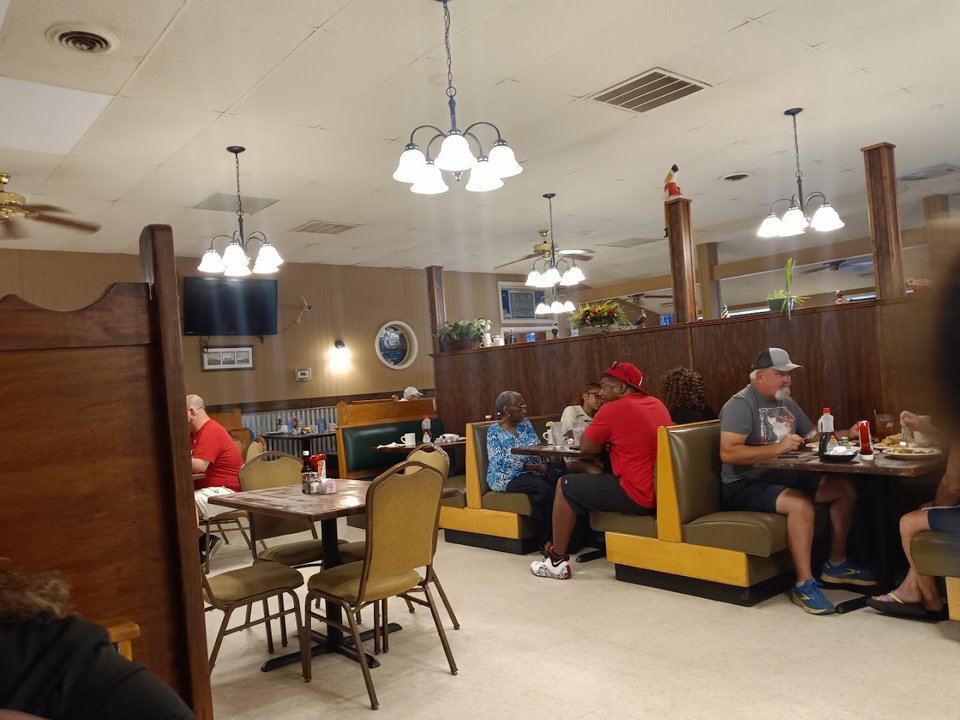 Seafood and steakhouse dining area.